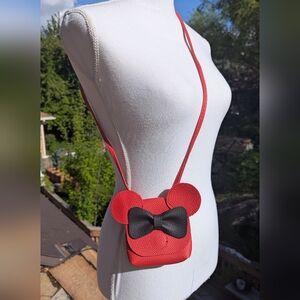 Leather Mini Mouse crossbody satchel In good condition.